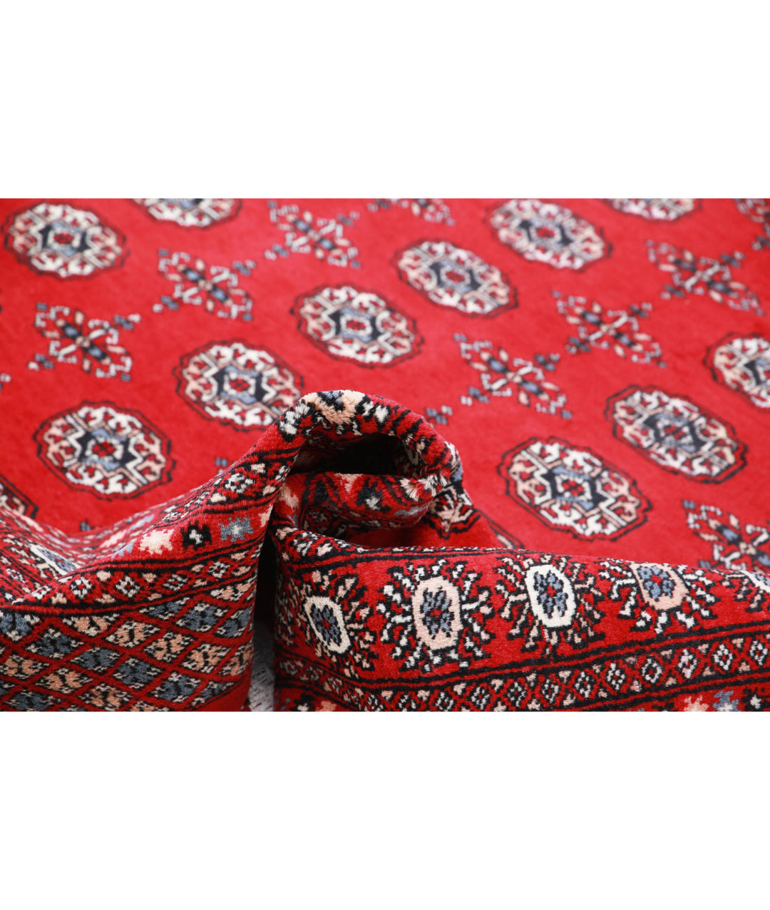 Hand Knotted Tribal Bokhara Wool Rug 6' 0" x 8' 5" - No. AT65070