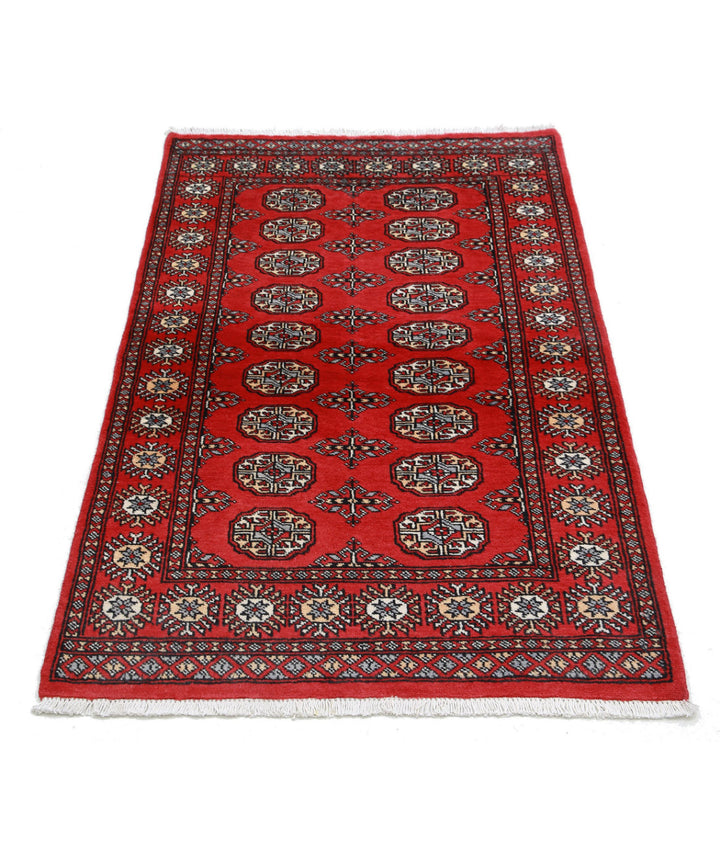 Afghan Tribal Bokhara Rug 3' 0" x 4' 10" Hand-Knotted | No. AT74558