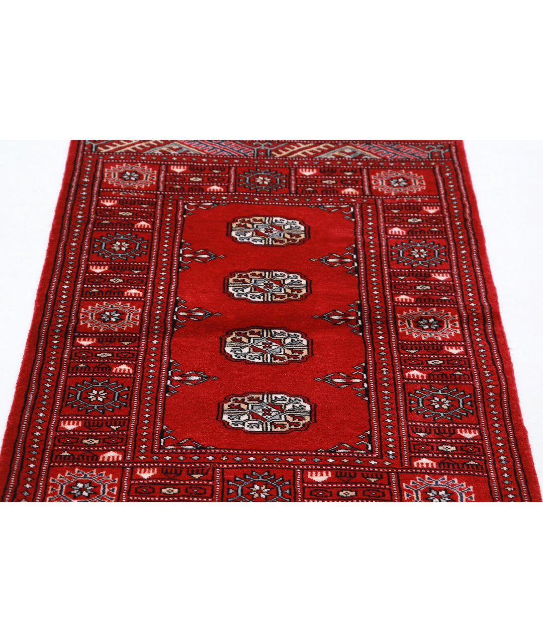 Afghan Bokhara Rug 2' 6" x 4' 1" Hand-Knotted | No. AT24073