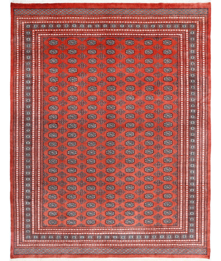 Afghan Bokhara Rug 8' 11" x 11' 5" Hand-Knotted | No. AT95431