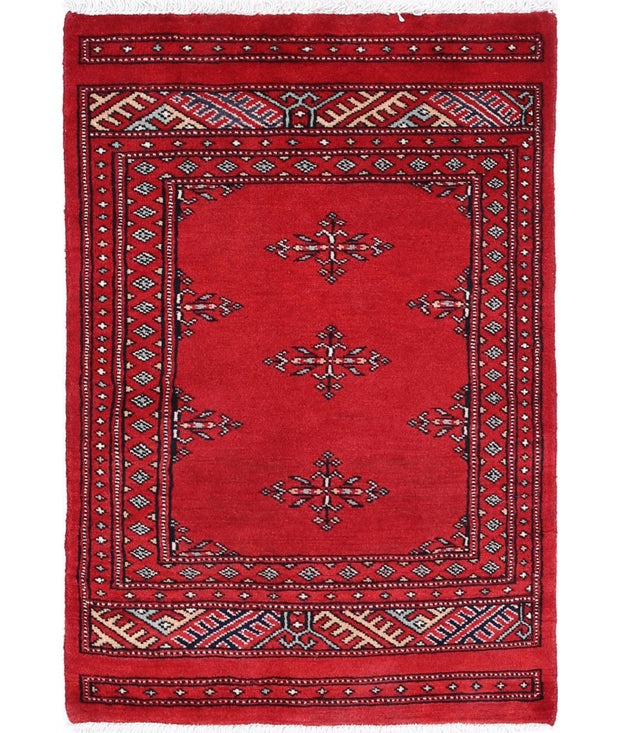 Hand Knotted Tribal Bokhara Wool Rug 2' 0" x 3' 0" - No. AT64062