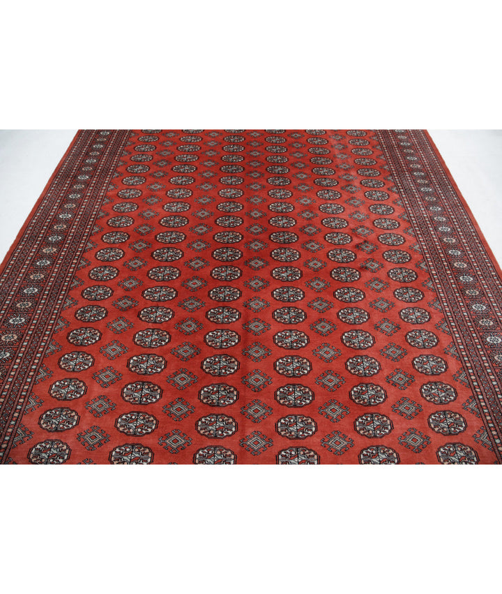 Afghan Bokhara Rug 8' 1" x 10' 1" Hand-Knotted | No. AT93487