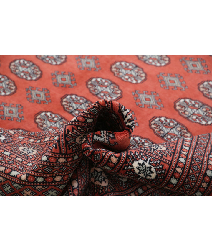 Afghan Bokhara Rug 8' 1" x 10' 1" Hand-Knotted | No. AT93487