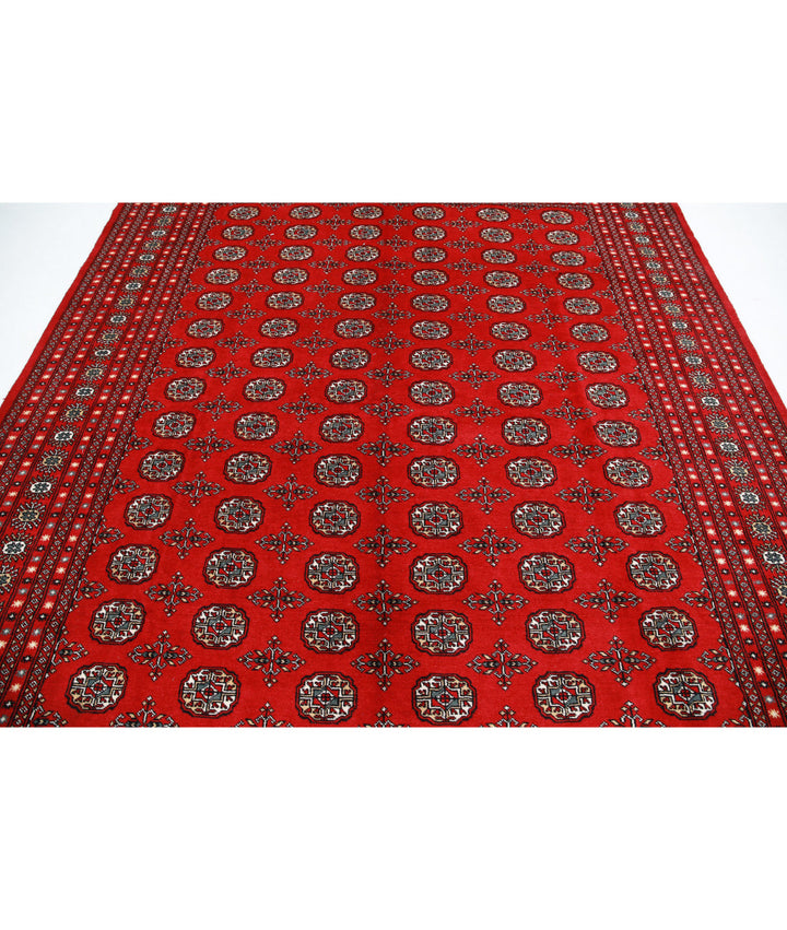 Afghan Tribal Bokhara Rug 8' 1" x 10' 1" Hand-Knotted | No. AT38643