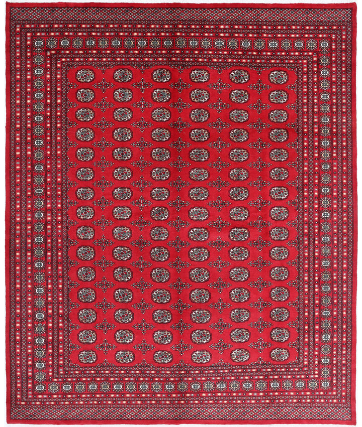 Afghan Tribal Bokhara Rug 8' 1" x 10' 1" Hand-Knotted | No. AT38643