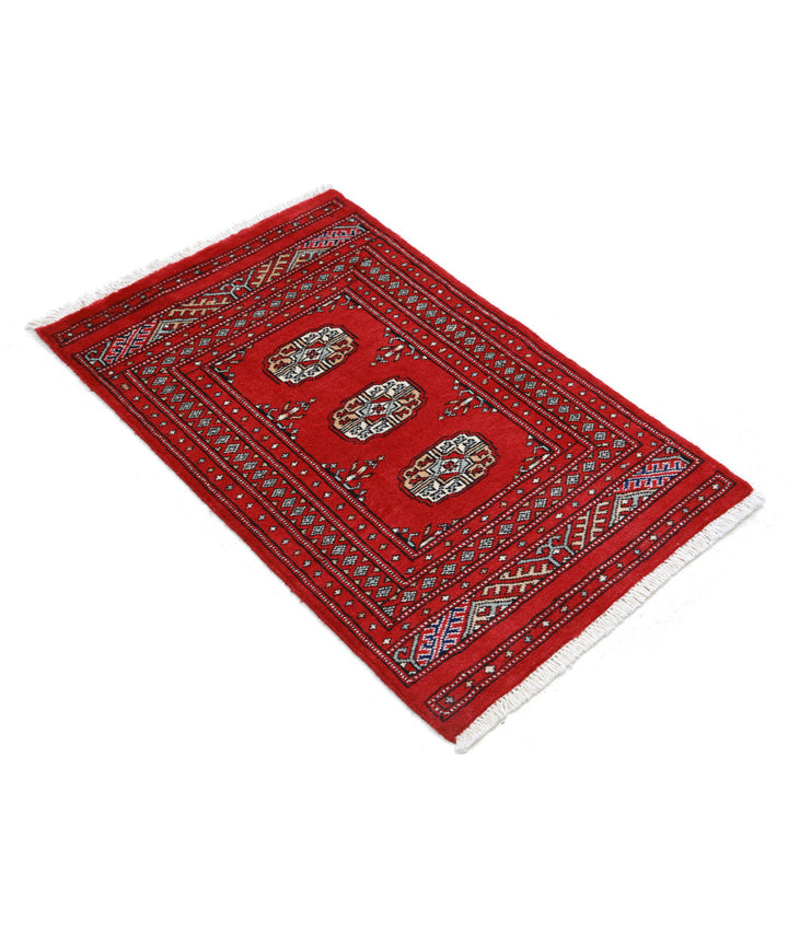 Hand Knotted Tribal Bokhara Wool Rug 2' 0" x 3' 2" - No. AT75166