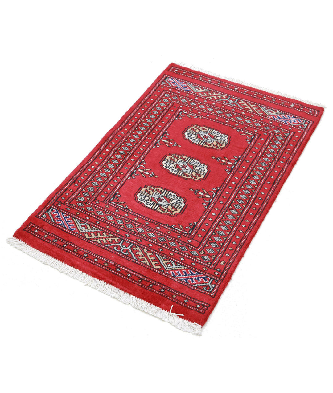 Hand Knotted Tribal Bokhara Wool Rug 2' 0" x 3' 2" - No. AT75166