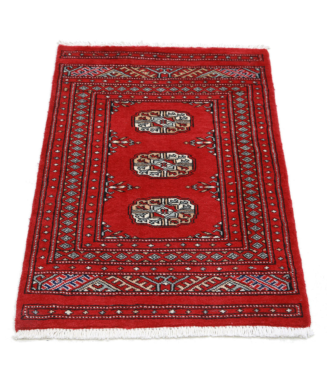 Hand Knotted Tribal Bokhara Wool Rug 2' 0" x 3' 2" - No. AT75166