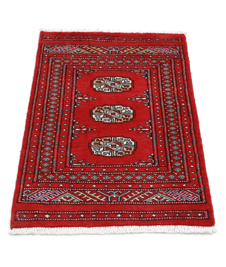 Hand Knotted Tribal Bokhara Wool Rug 2' 0" x 3' 2" - No. AT75166