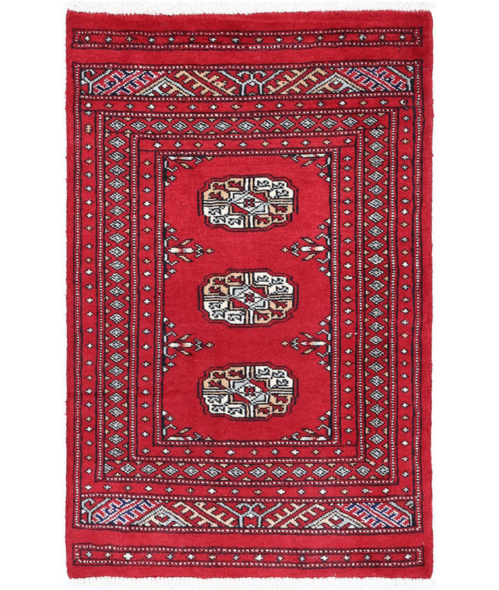 Hand Knotted Tribal Bokhara Wool Rug 2' 0" x 3' 2" - No. AT75166