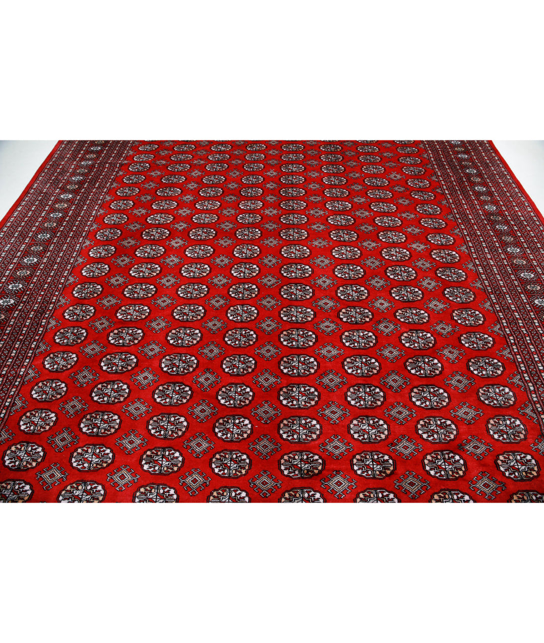 Afghan Tribal Bokhara Rug 9' 11" x 13' 8" Hand-Knotted | No. AT28037