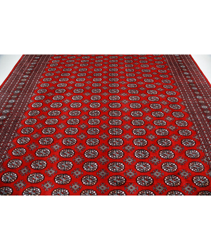 Afghan Tribal Bokhara Rug 9' 11" x 13' 8" Hand-Knotted | No. AT28037
