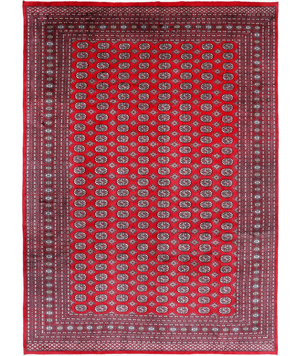 Hand Knotted Tribal Bokhara Wool Rug 9' 11" x 13' 8" - No. AT28037