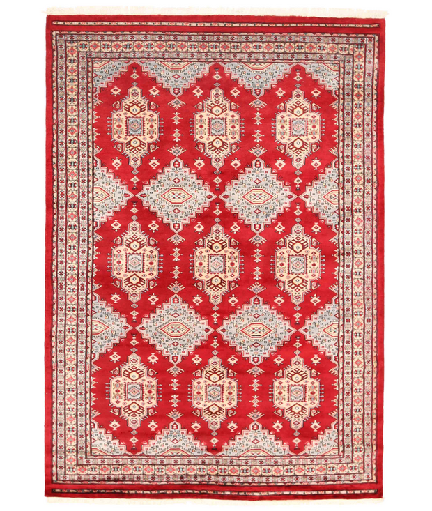 Hand Knotted Bokhara Wool Rug 5'  7" x 8'  4" - No. AT47741