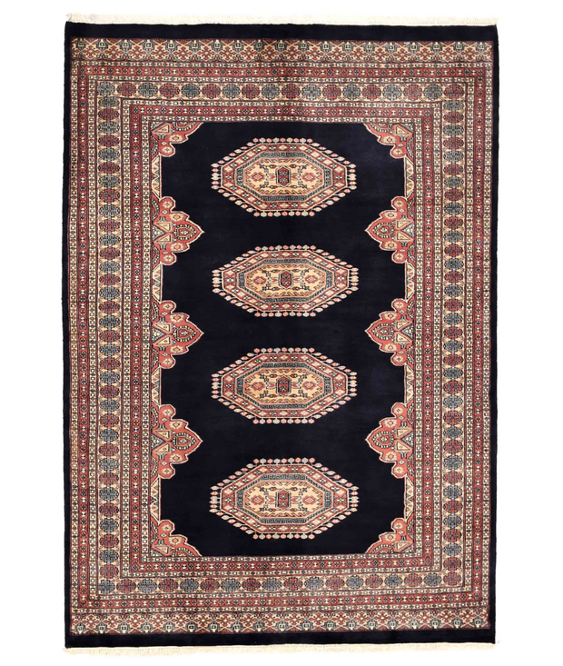 Hand Knotted Bokhara Wool Rug 5'  2" x 7'  5" - No. AT10036