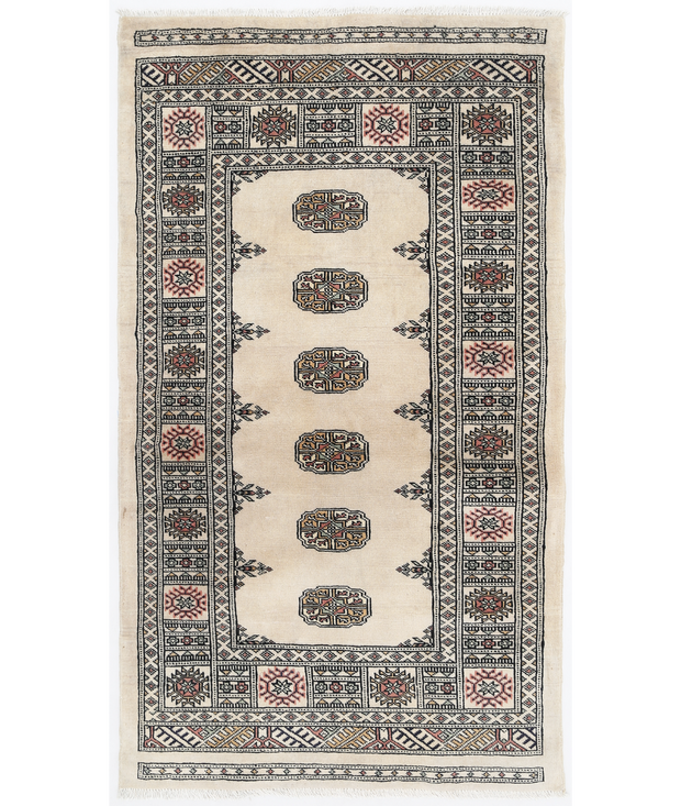 Hand Knotted Bokhara Wool Rug 3'  0" x 5'  3" - No. AT80840