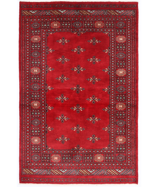 Hand Knotted Bokhara Wool Rug 4'  1" x 6'  4" - No. AT88627