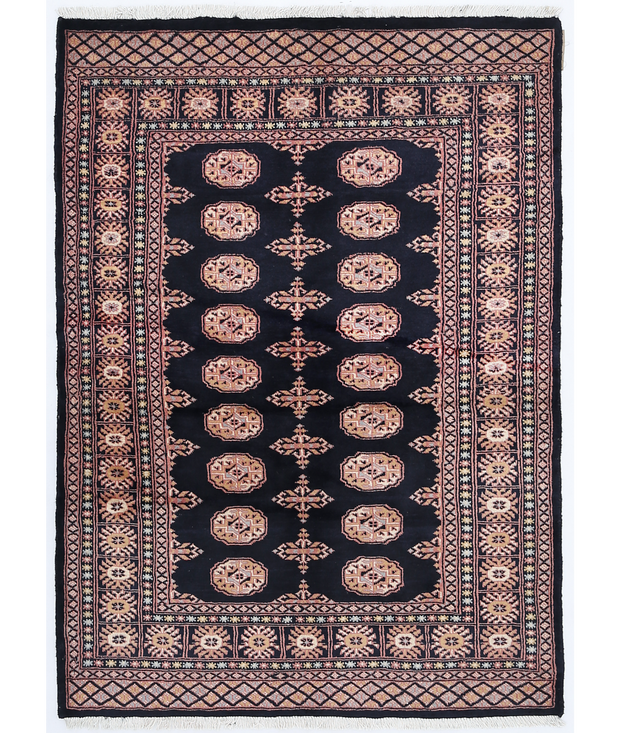 Hand Knotted Bokhara Wool Rug 3'  11" x 5'  5" - No. AT19050