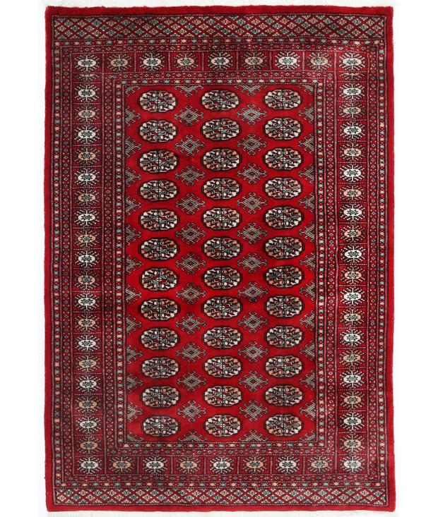 Hand Knotted Bokhara Wool Rug 4'  1" x 6'  0" - No. AT45066