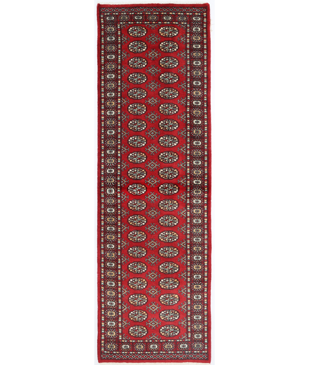 Hand Knotted Bokhara Wool Rug 2'  8" x 8'  2" - No. AT95324