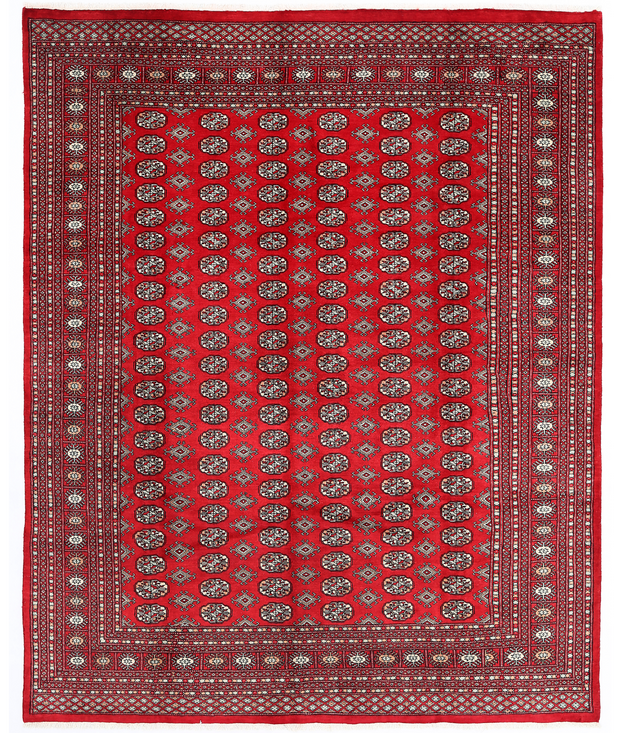 Hand Knotted Bokhara Wool Rug 8'  0" x 9'  11" - No. AT90136