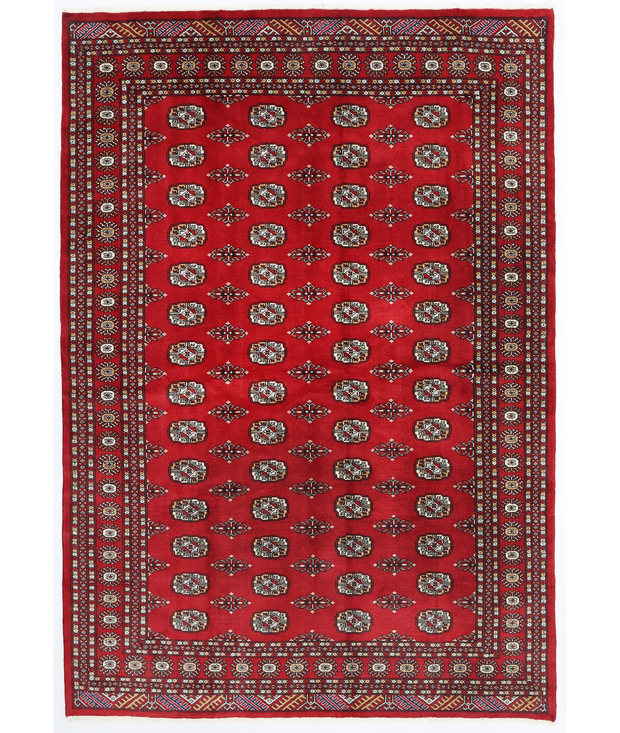 Hand Knotted Bokhara Wool Rug 6'  1" x 8'  8" - No. AT88236