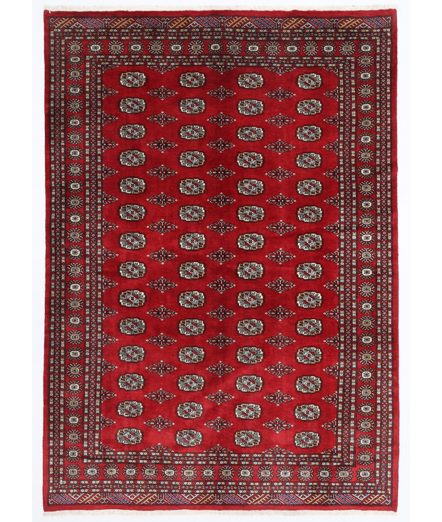 Hand Knotted Bokhara Wool Rug 6'  1" x 8'  8" - No. AT21205