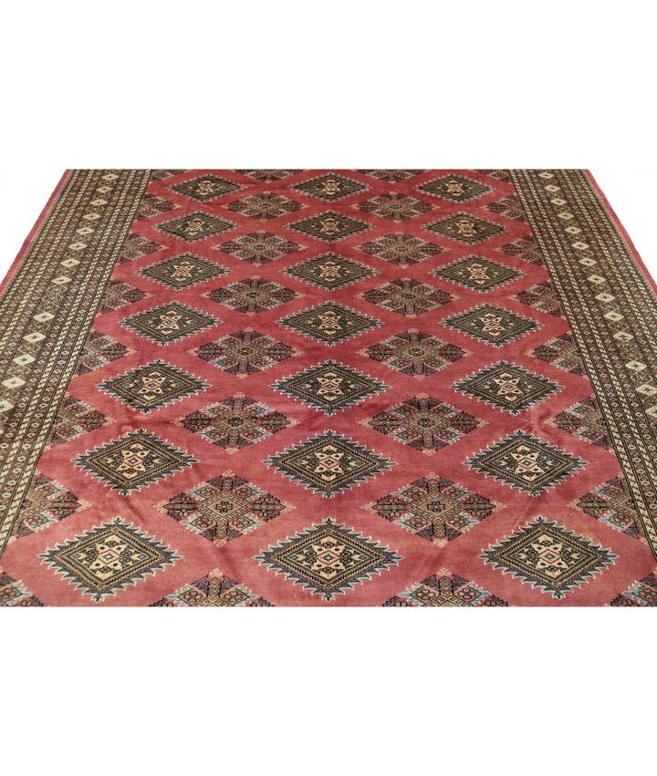 Afghan Tribal Bokhara Rug 8' 1" x 10' 4" Hand-Knotted | No. AT30533