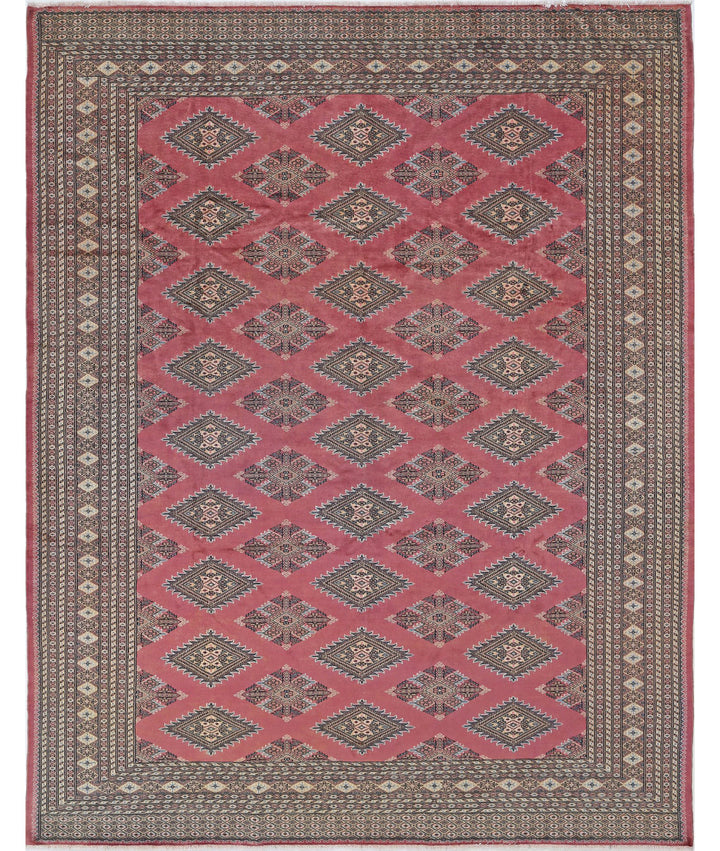 Afghan Tribal Bokhara Rug 8' 1" x 10' 4" Hand-Knotted | No. AT30533