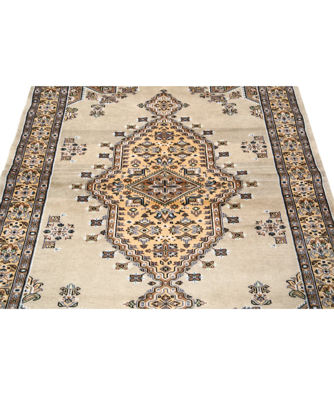 Afghan Bokhara Rug 4' 6" x 6' 4" Hand-Knotted | No. AT77405