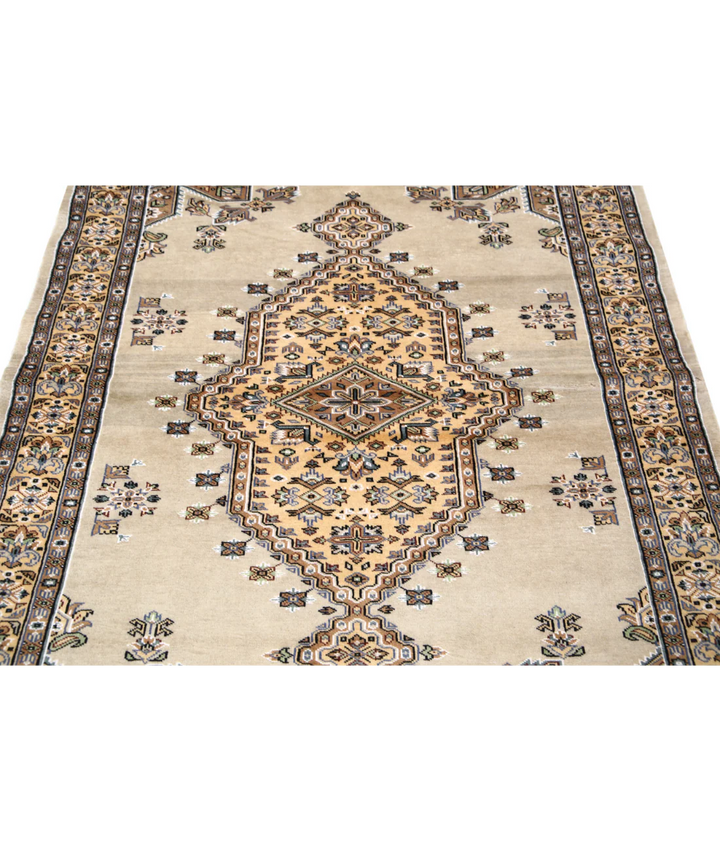 Afghan Bokhara Rug 4' 6" x 6' 4" Hand-Knotted | No. AT77405