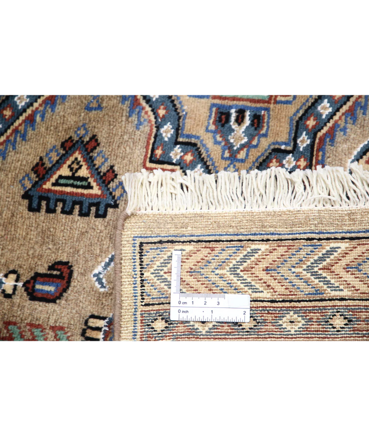 Afghan Bokhara Rug 4' 6" x 6' 9" Hand-Knotted | No. AT78973