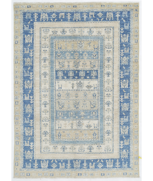 Hand Knotted Gabbeh Wool Rug 4'  0" x 5'  9" - No. AT30999