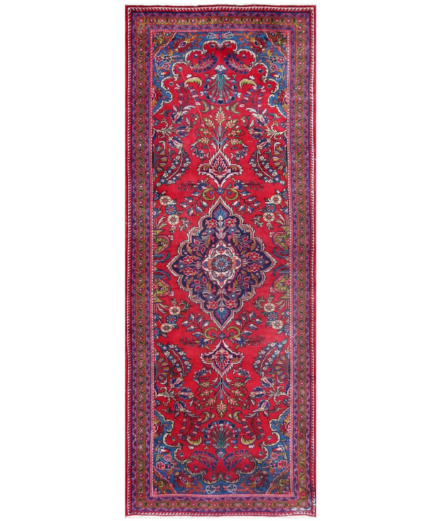 Hand Knotted Hamadan Wool Rug 3'  8" x 10'  0" - No. AT46282