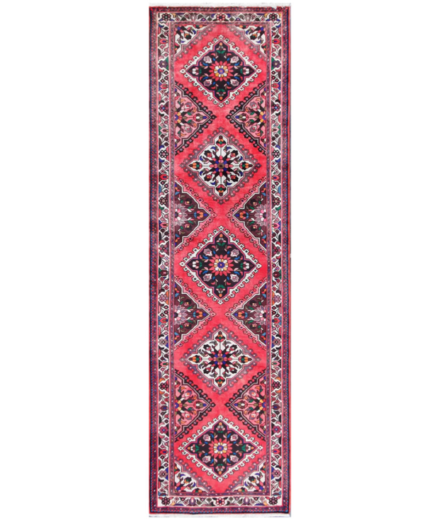 Hand Knotted Hamadan Wool Rug 2'  8" x 10'  0" - No. AT43676