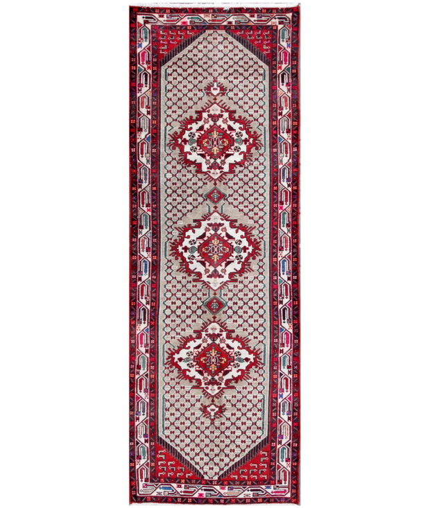 Hand Knotted Hamadan Wool Rug 3'  6" x 10'  3" - No. AT28857