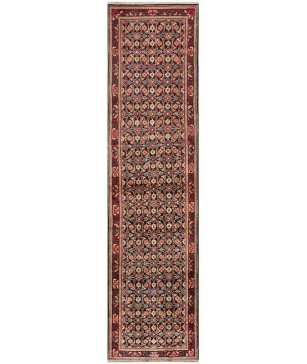 Hand Knotted Hamadan Wool Rug 3'  2" x 13'  7" - No. AT38593