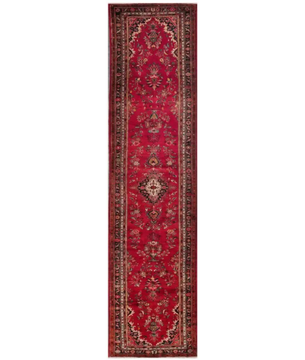 Hand Knotted Hamadan Wool Rug 3'  6" x 16'  8" - No. AT15777