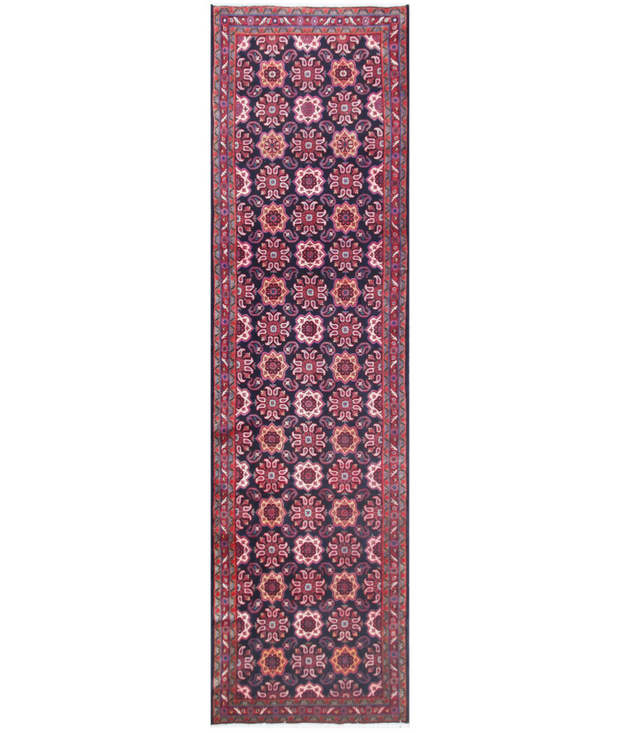 Hand Knotted Hamadan Wool Rug 3'  7" x 13'  7" - No. AT14902