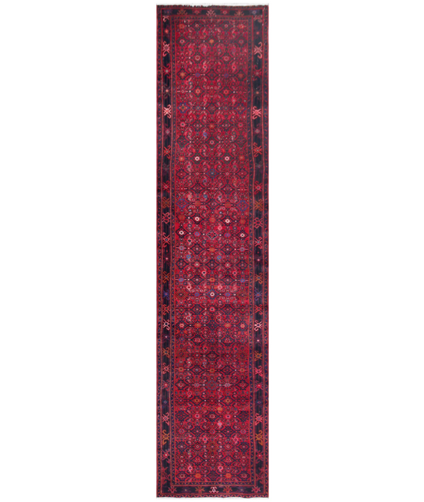 Hand Knotted Hamadan Wool Rug 3'  5" x 15'  5" - No. AT58268