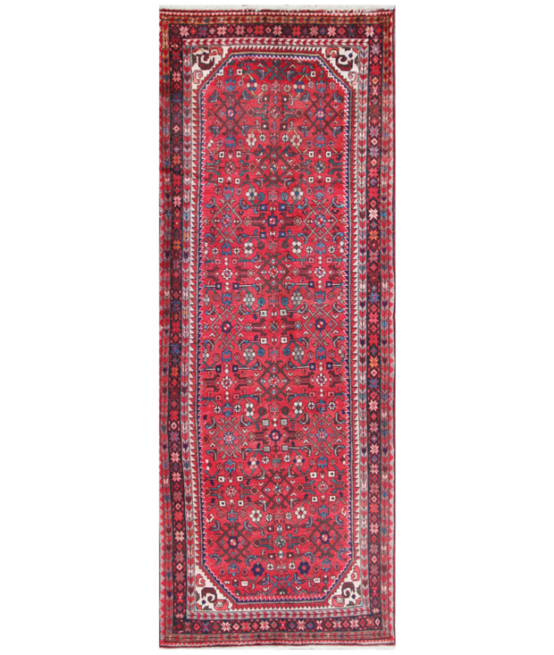 Hand Knotted Hamadan Wool Rug 3'  10" x 10'  3" - No. AT36541