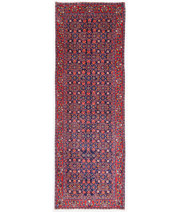 Hand Knotted Hamadan Wool Rug 3'  6" x 10'  5" - No. AT62533