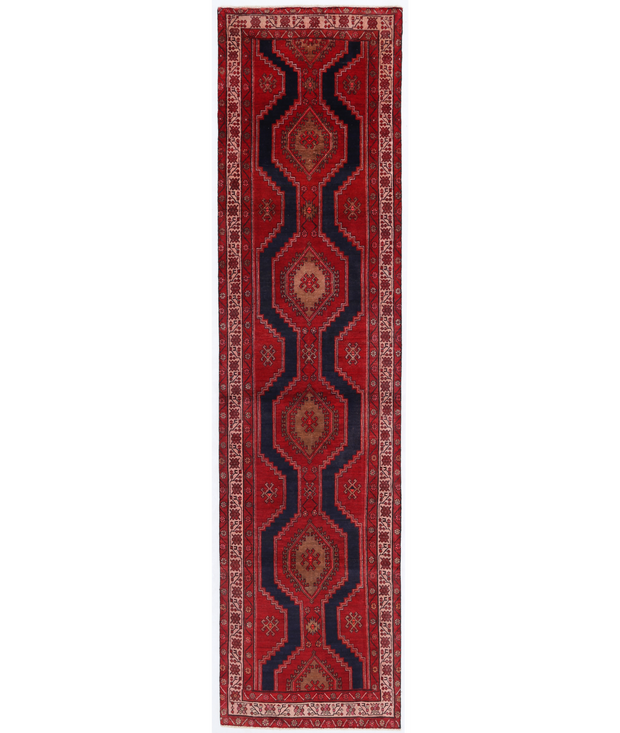 Hand Knotted Hamadan Wool Rug 3'  2" x 12'  8" - No. AT76845