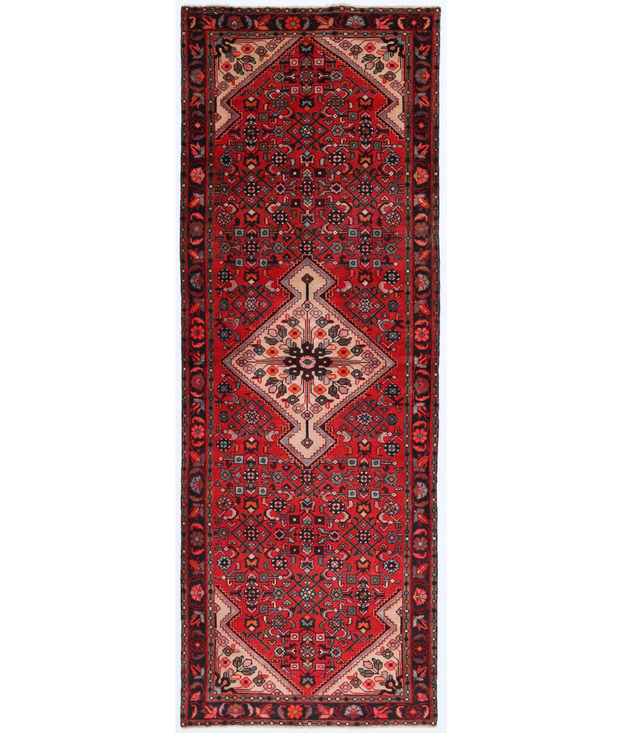 Hand Knotted Hamadan Wool Rug 3'  7" x 10'  2" - No. AT20158