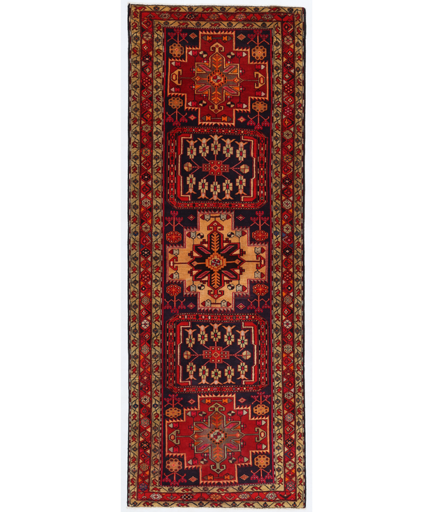 Hand Knotted Hamadan Wool Rug 3'  9" x 10'  8" - No. AT31654