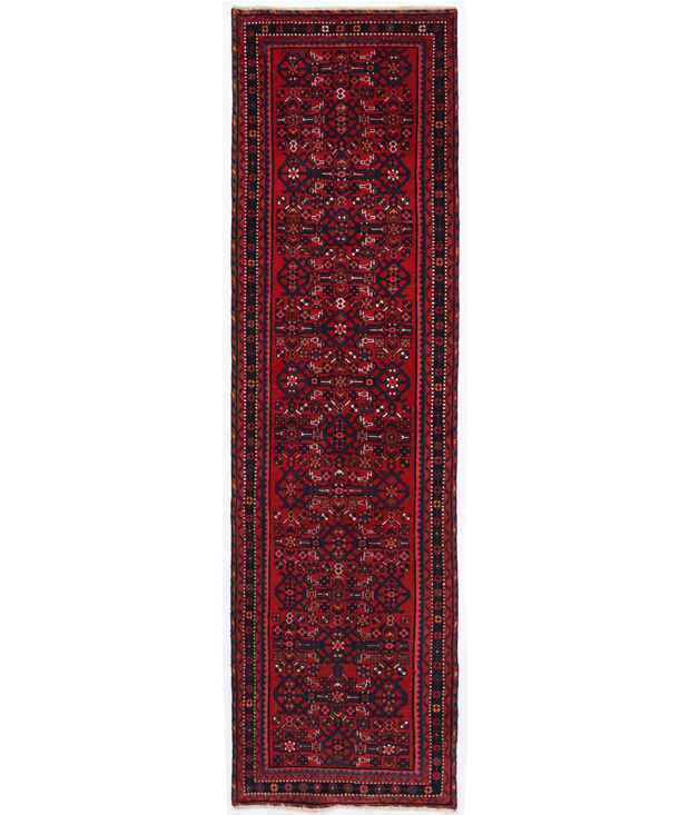 Hand Knotted Hamadan Wool Rug 2'  10" x 10'  3" - No. AT65093