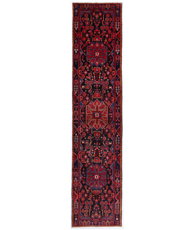 Hand Knotted Hamadan Wool Rug 3'  9" x 16'  2" - No. AT55796
