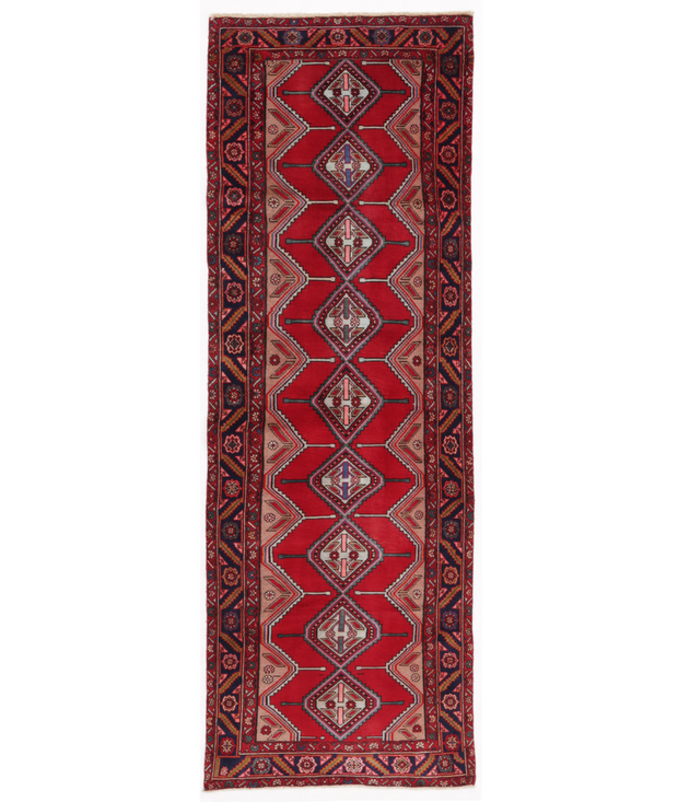 Hand Knotted Hamadan Wool Rug 3'  1" x 9'  7" - No. AT55444