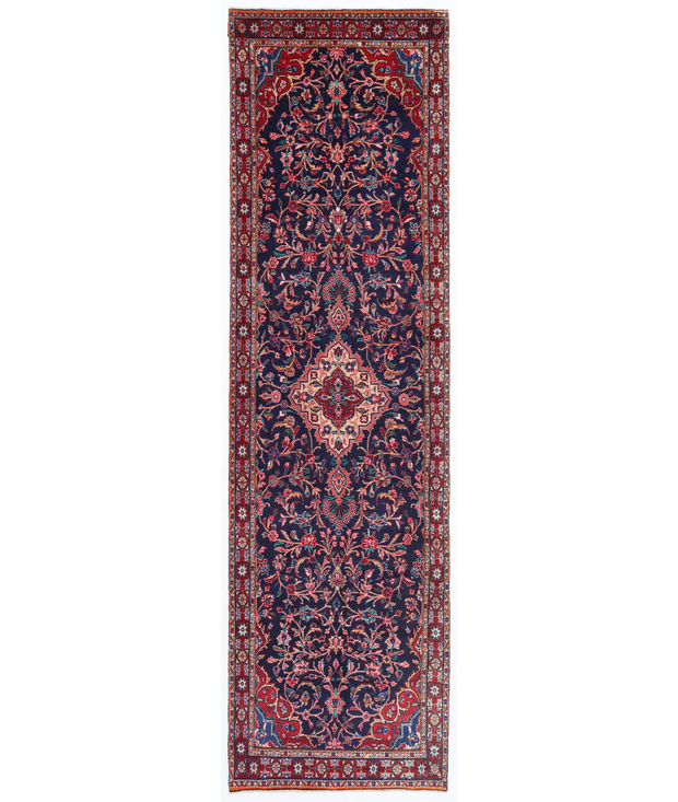 Hand Knotted Hamadan Wool Rug 3'  7" x 12'  10" - No. AT78306