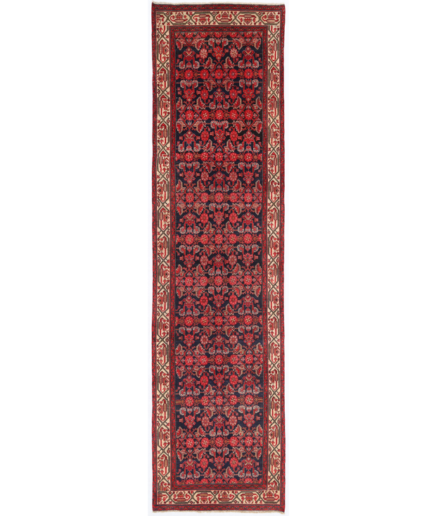 Hand Knotted Hamadan Wool Rug 3'  6" x 13'  5" - No. AT57820